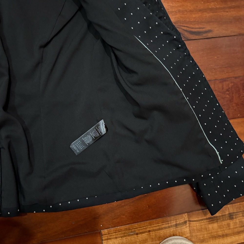 White House Black Market Black Blazer with white polka dots - Picture 4 of 8